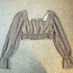 Cheeta print cropped top